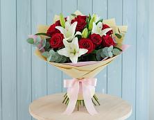 Букет цветов из:  Лилии и Розы в Кшенский