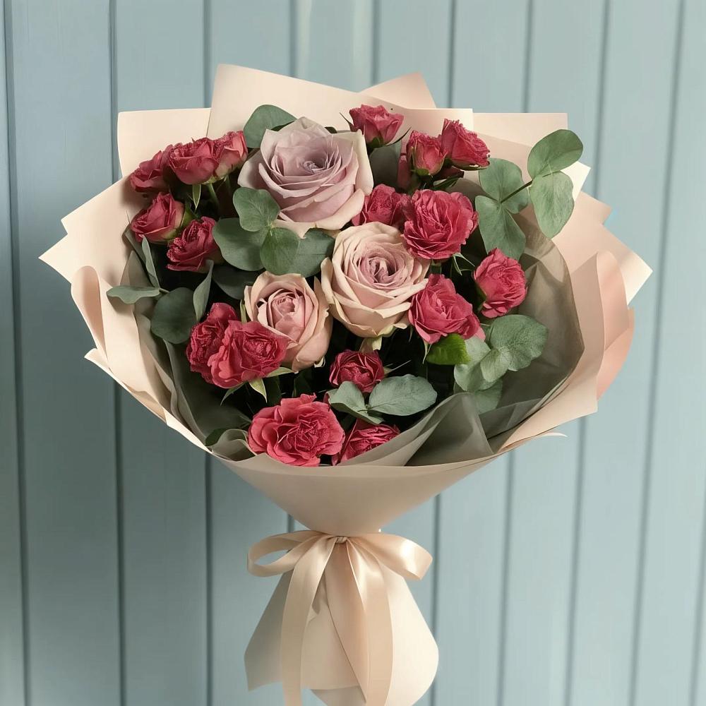 Букет цветов из: Гвоздики и Розы в Кшенский