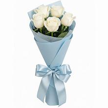 Букет 5 Белых роз Проуд в Кшенский