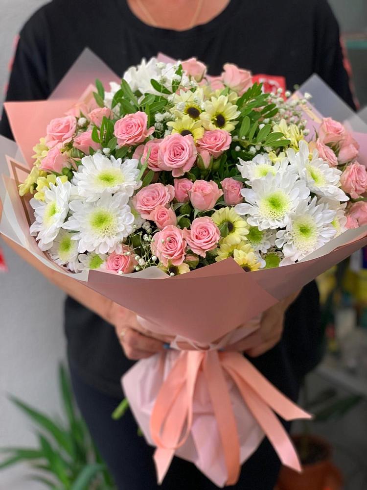 Букет цветов из: Розы и Хризантемы в Кшенский