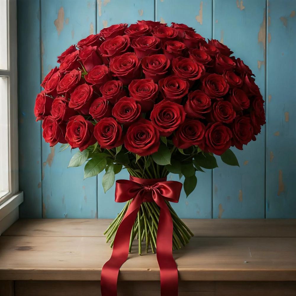 Букет Красные розы Блэк Меджик в Кшенский