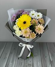 Букет цветов из:  Розы, Герберы и Хризантемы в Кшенский