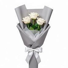Букет 3 белые розы в Кшенский