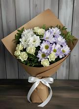 Букет цветов из:  Хризантемы и Розы в Кшенский