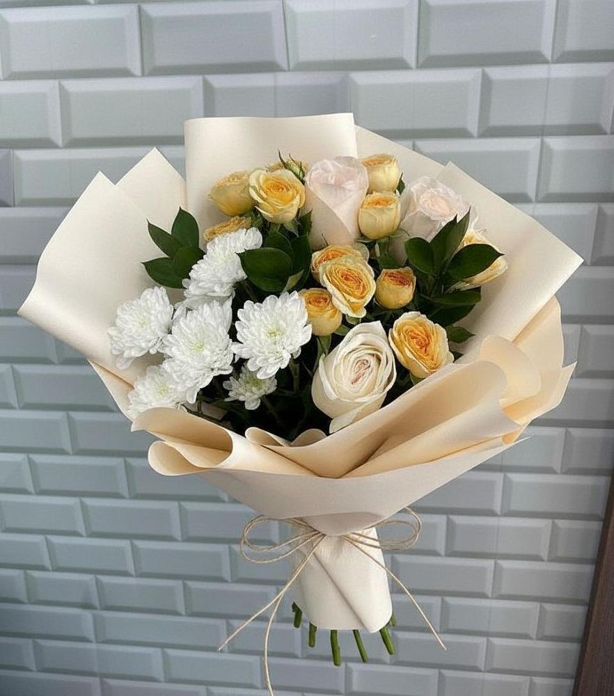 Букет цветов из: Розы и Хризантемы в Кшенский