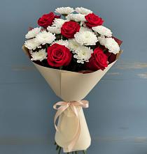 Букет цветов из:  Розы и Хризантемы в Кшенский