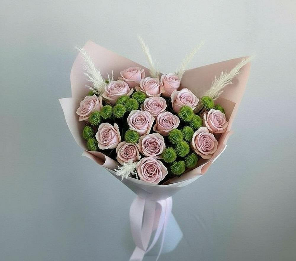 Букет цветов из: Розы и Хризантемы в Кшенский