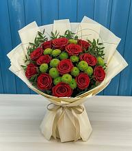 Букет цветов из:  Розы и Хризантемы #REPLACE_PRED# Кшенский