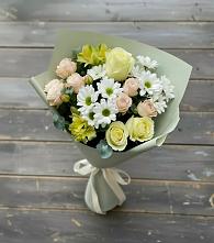 Букет цветов из:  Альстромерии, Розы и Хризантемы в Кшенский