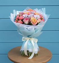 Букет цветов из:  Хризантемы и Розы в Кшенский