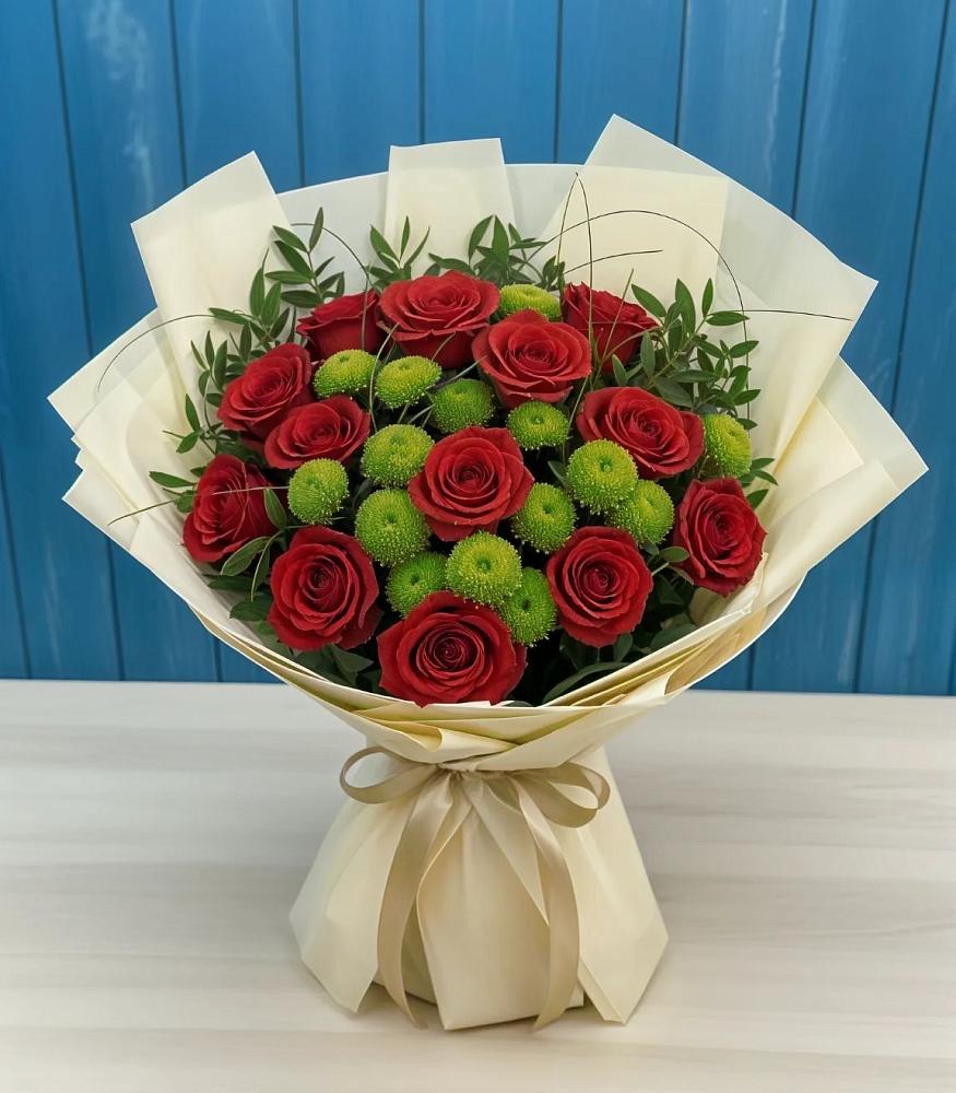 Букет цветов из: Розы и Хризантемы в Кшенский