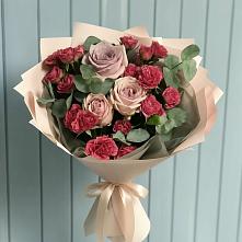 Букет цветов из:  Гвоздики и Розы в Кшенский