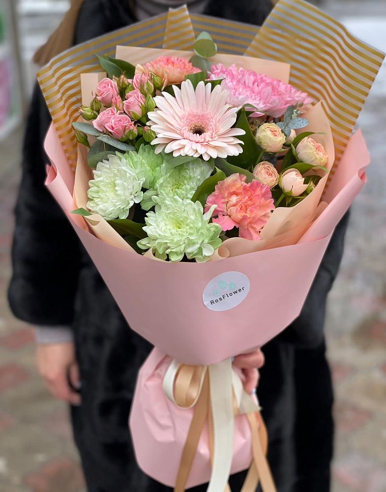Букет цветов из: Герберы, Хризантемы и Розы в Кшенский